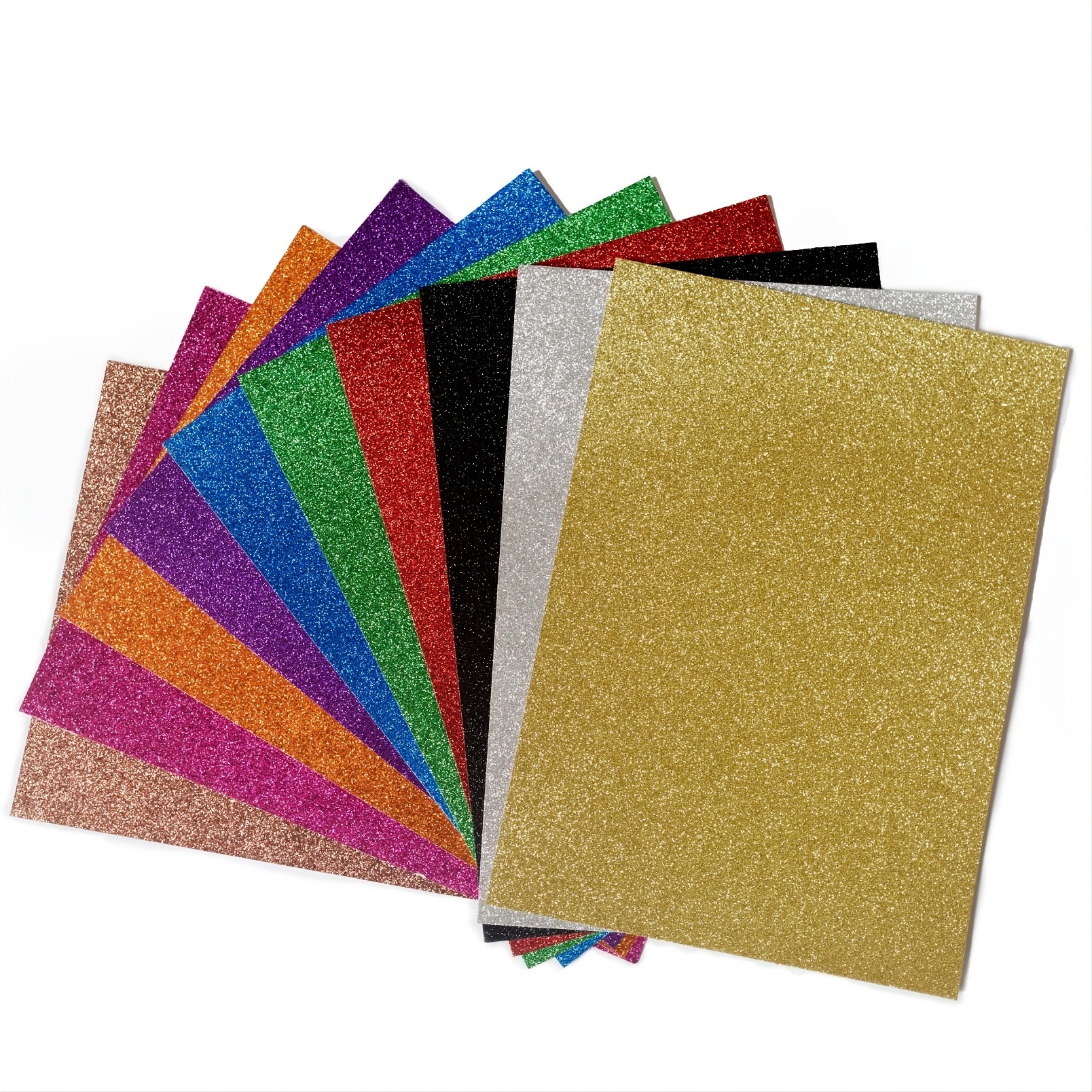  EXCEART 10 Sheets Gold Powder Corrugated Paper Colored Paper  for Kids Shimmer Cardstock Sparkles Cardstock Paper Corrugated Paperboard  Color Paper for Kids Craft Paper Making DIY Filling