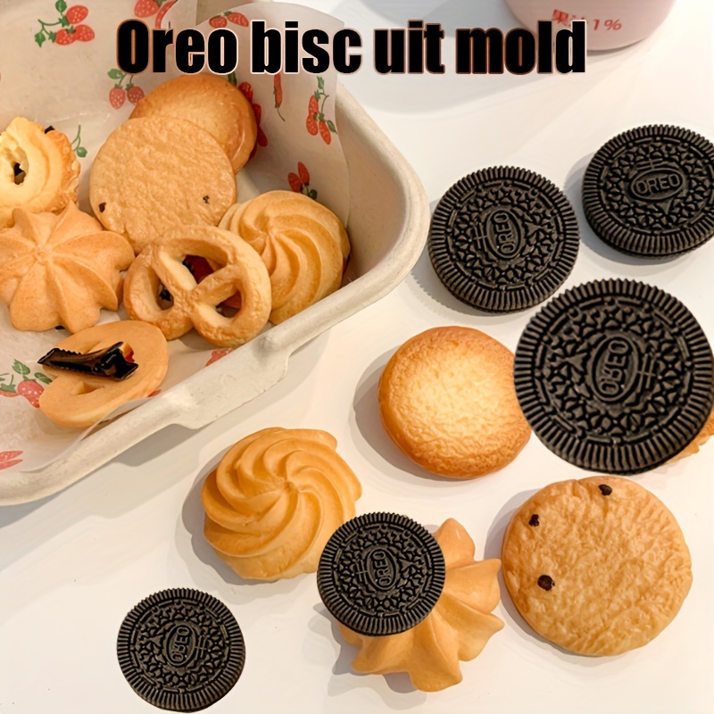 Silicone OREO Cookie Mold DIY Chocolate Fondant Cookie Baking Mould Craft  Cake Decoration Party Dessert Supply