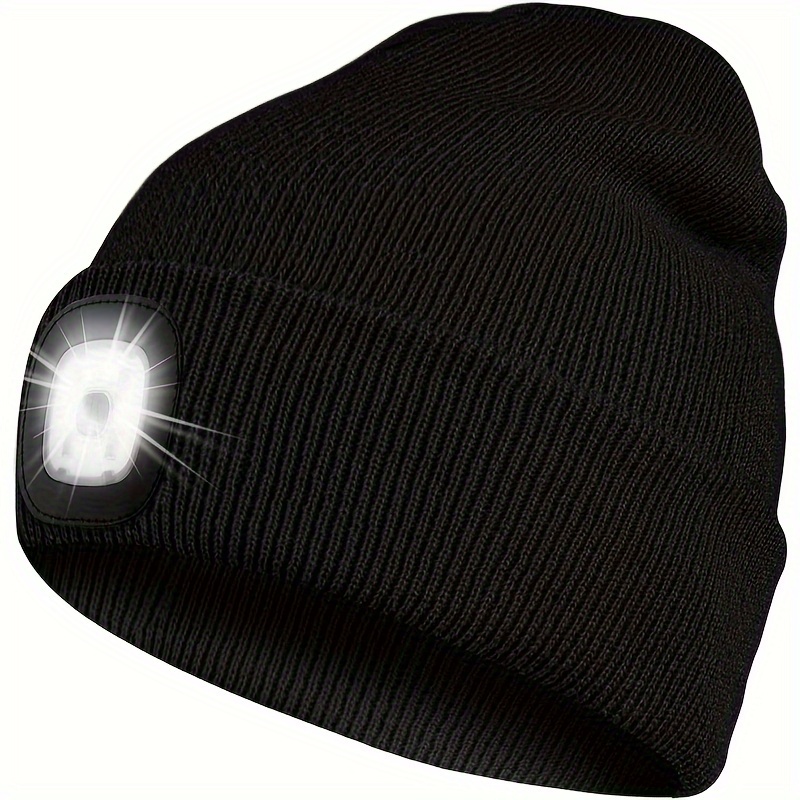1pc Bonnet Avec Lumière À LED Capuchon De Lampe Frontale À - Temu Canada