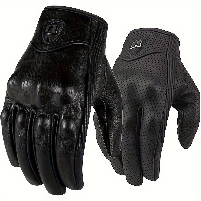 

2023 New Men's Outdoor Cycling Special Leather Anti-slip Windproof Wear-resistant Retro Full Finger Cycling Gloves