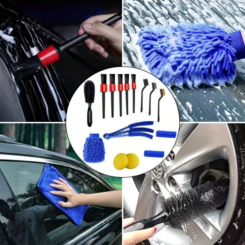 Car Wash Detailing Car Cleaning Brush Microfiber Wheel Rim - Temu