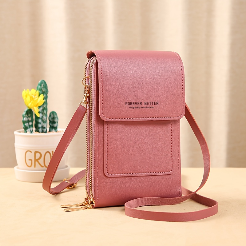 Mini Flap Crossbody Phone Bag, Letter Print Shoulder Bag, Women's Studded Decor Square Purse (4.7*6.7*3.7) Inch,$10.99,Geometric,Flower Green,Temu