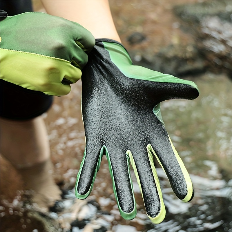 1Pair Waterproof 3 Cut Finger Fishing Gloves Anti-slip Glove Non-Slip Fishing  Gloves Outdoor Sport