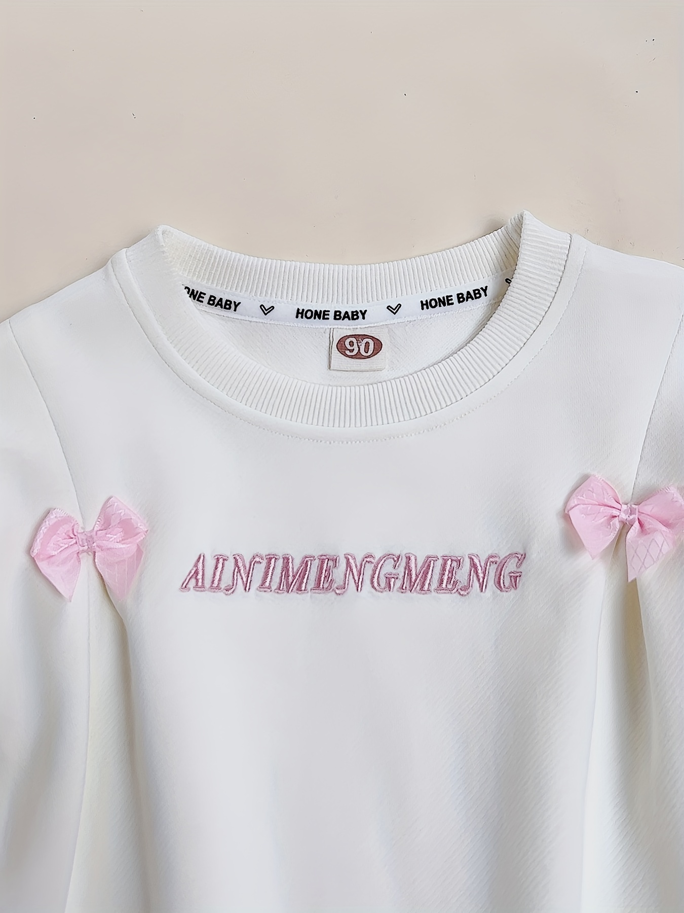 Bow Monogram Embroidered Sweatshirt