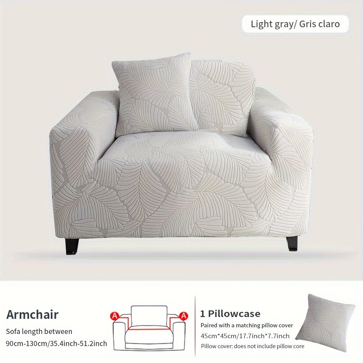 Pastoral Style Integrated Sofa Cover Leaf Pattern Sofa - Temu Australia