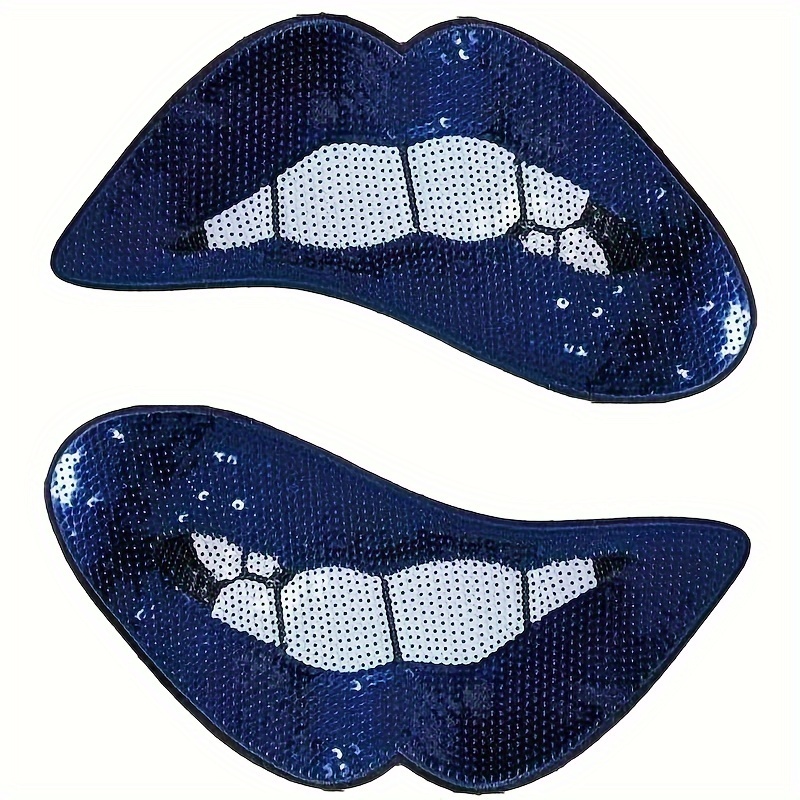 4pcs Embroidered Fun Tooth Lip Clothing Patches, Suitable For Clothing  Backpack Ironing Patches