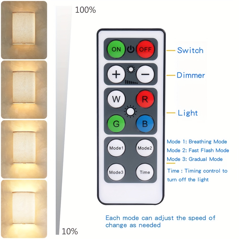 Remote Control Outlet, Wireless Detachable Wall Mounted Light
