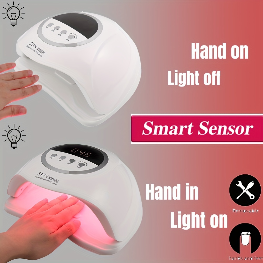 280W SUN X12 MAX Nail Dryer LED Lamp for Curing All Kinds Of UV Gel/Varnish  With Timer Auto Sensor All Of Manicure/Pedicure Tool - AliExpress