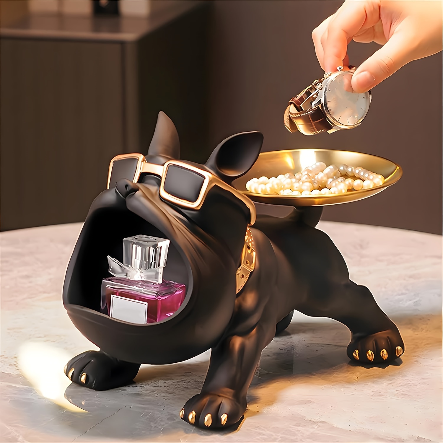 Handsome Dog Resin Decorative Accessories Sunglasses Indoor Temu