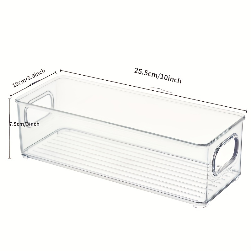 1pc Plastic Fridge Organizer Bins Food Safe for Snack Fruit Vegetable Beverage