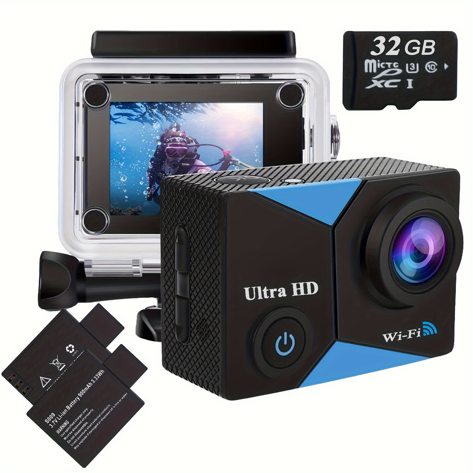 Action Camera Full Hd 1080p Waterproof Underwater 140 Degree