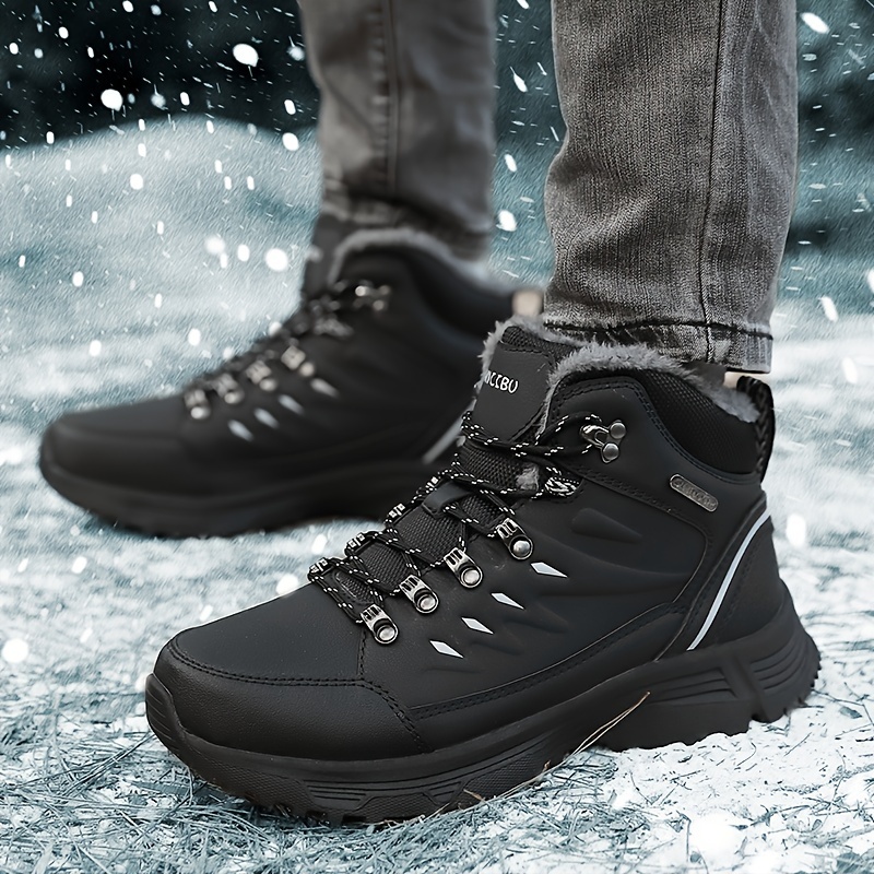 Mens Stylish Graphic Motorcycle Boots Windproof Anti Skid High Top Lace Up  Boots For Outdoor Walking Trekking Hiking Autumn And Winter, Shop On Temu  And start Saving