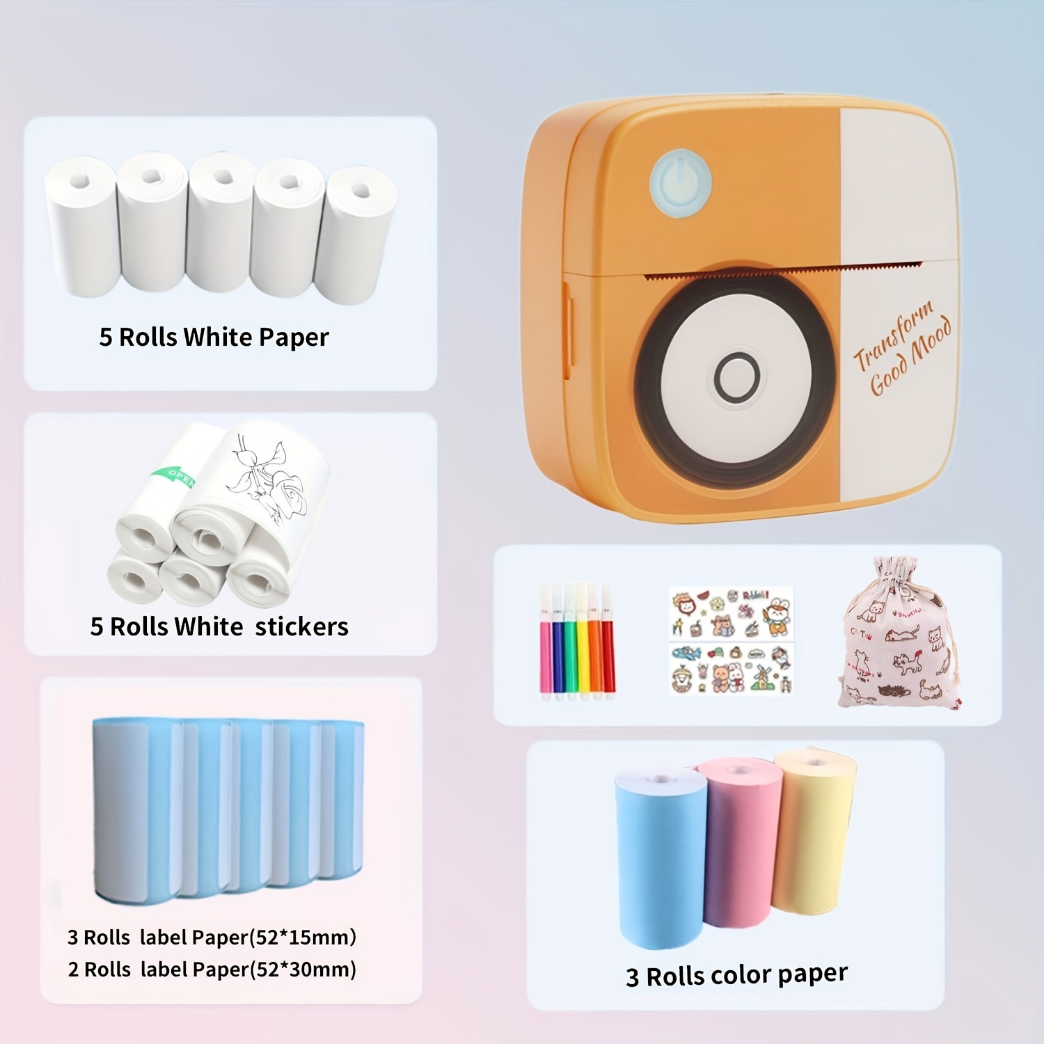 Mini Pocket Sticker Printer, Bluetooth Wireless Portable Mobile Printer  Machine Thermal Printer For Notes, Memo, Photo, Pocket Label Receipt  Printer C