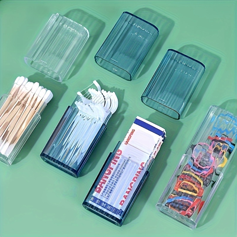 Wall Mounted Storage Box, Flip Lid Cotton Swab Storage Box