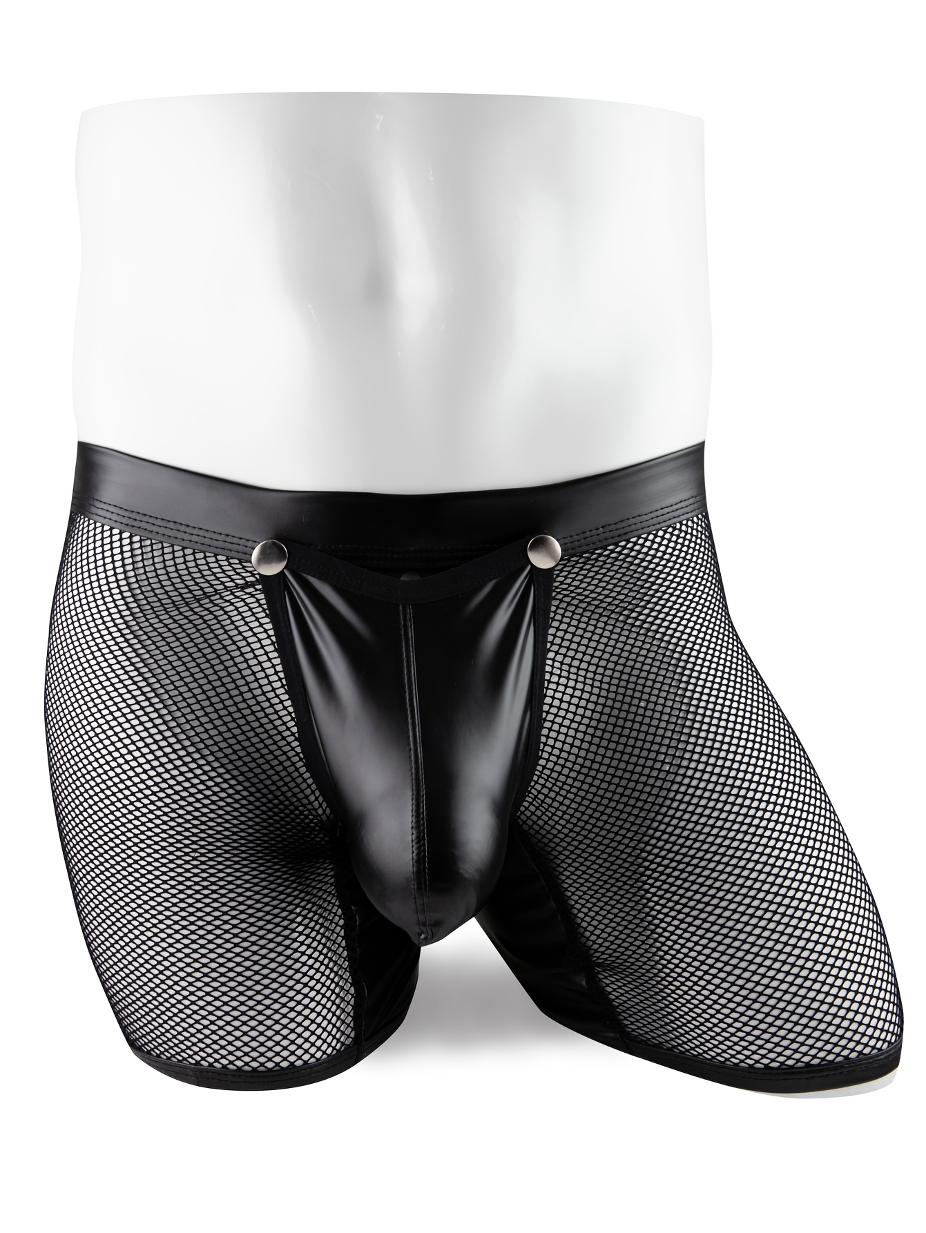 Men's Fashion Sexy Boxer Shorts Detachable Pu Penis Bag - Temu