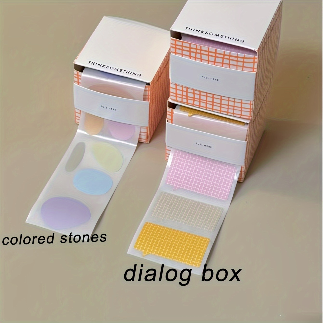 Image of Pull-out Sticky Notes With Colorful Boxes For Reminders, Multifunctional For Correcting , Fully Adhesive Sticky Notes, And Memo Labels
