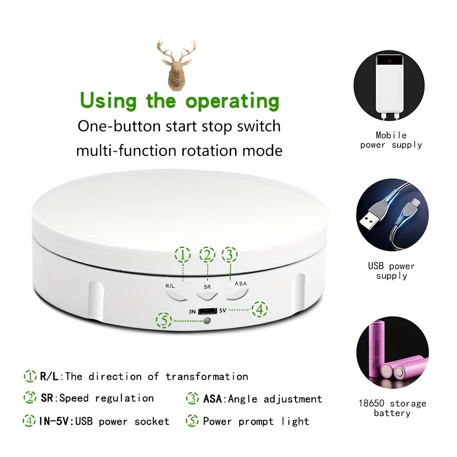 Rotating Display Stand 360 Degree Motorized Rotating Turntable