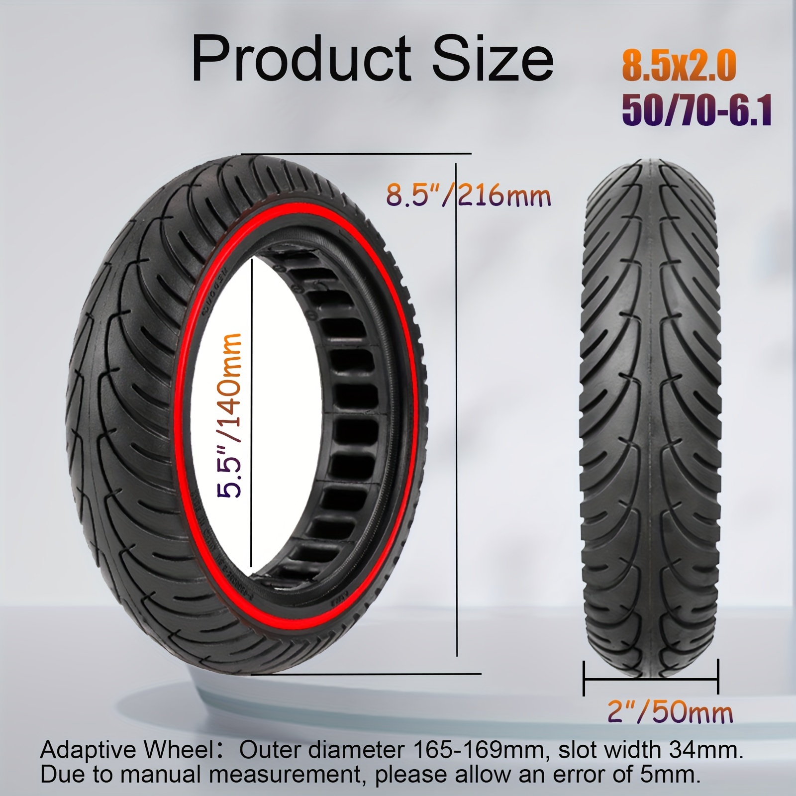  Electric Scooter Tire, Replacement Wheels Outer Tyre
