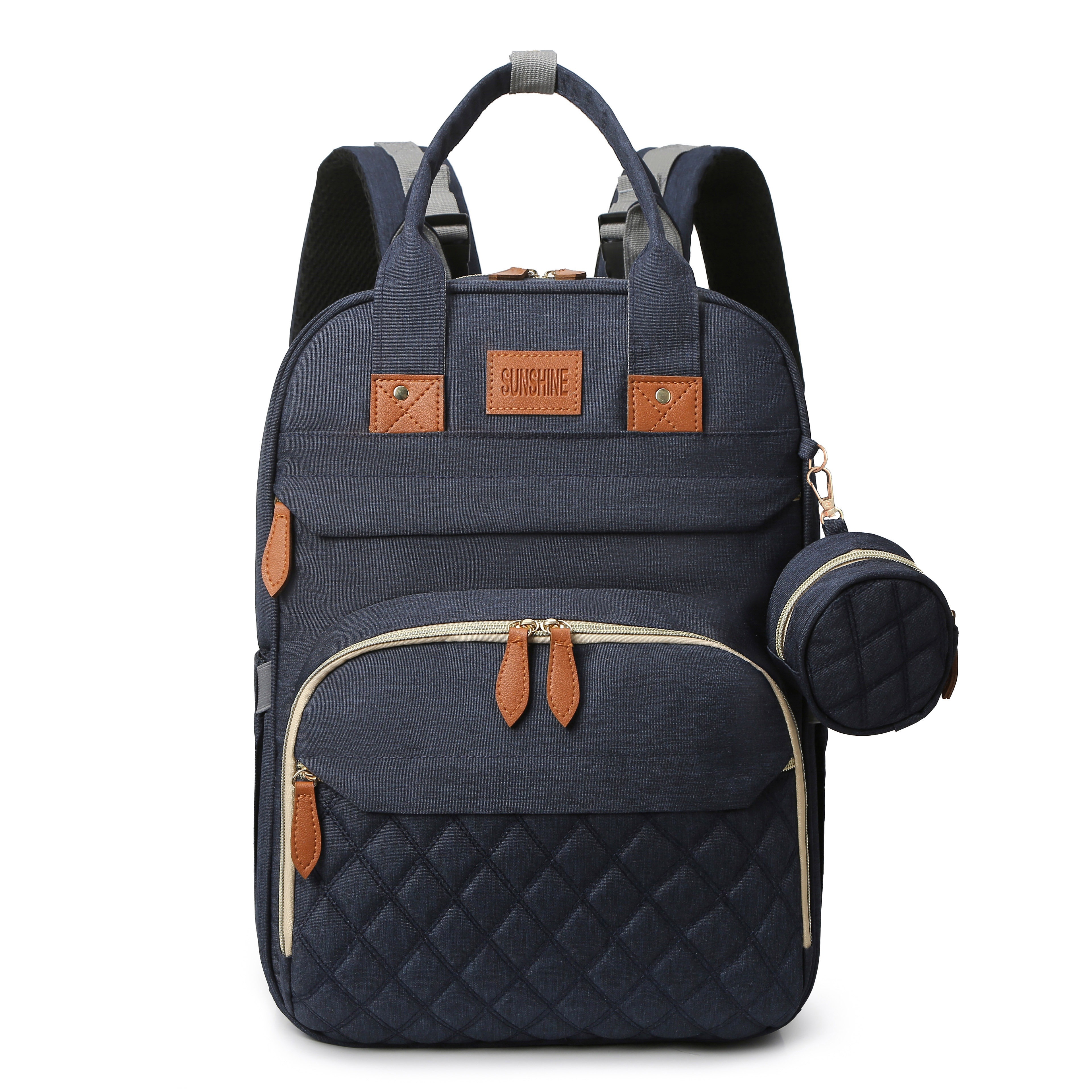 Best Diaper Bag Backpack, Leather Moms & Dads Diaper Bag for Baby