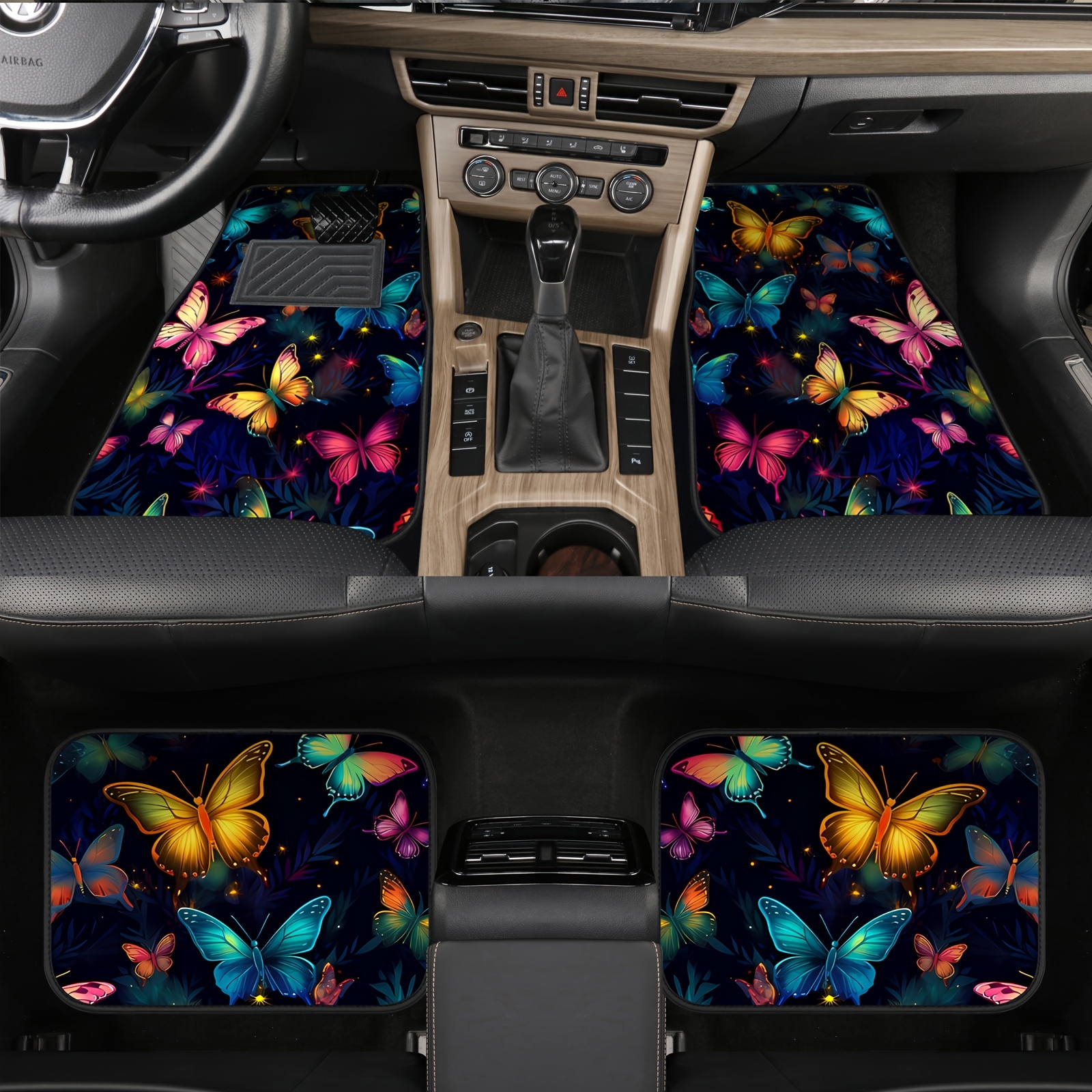 Checkered Car Mats Set of 4, Heart Car Accessories, Cute Car Floor Mat,  Girly Car Accessories, Car Mats for Women, Girly Car Decor Cute 