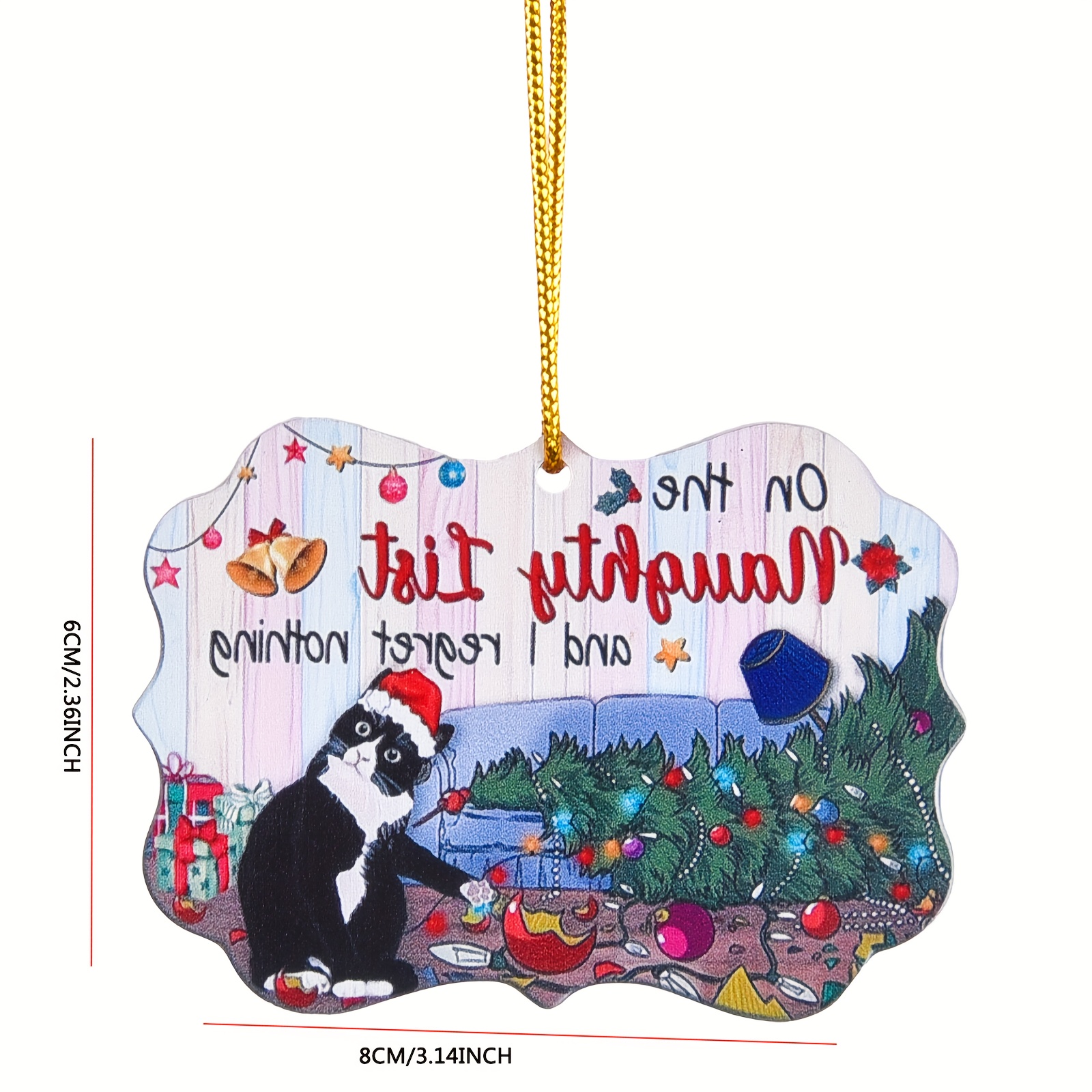 Xmas Black Cat Pendant Christmas Party Decoration Cat - Temu