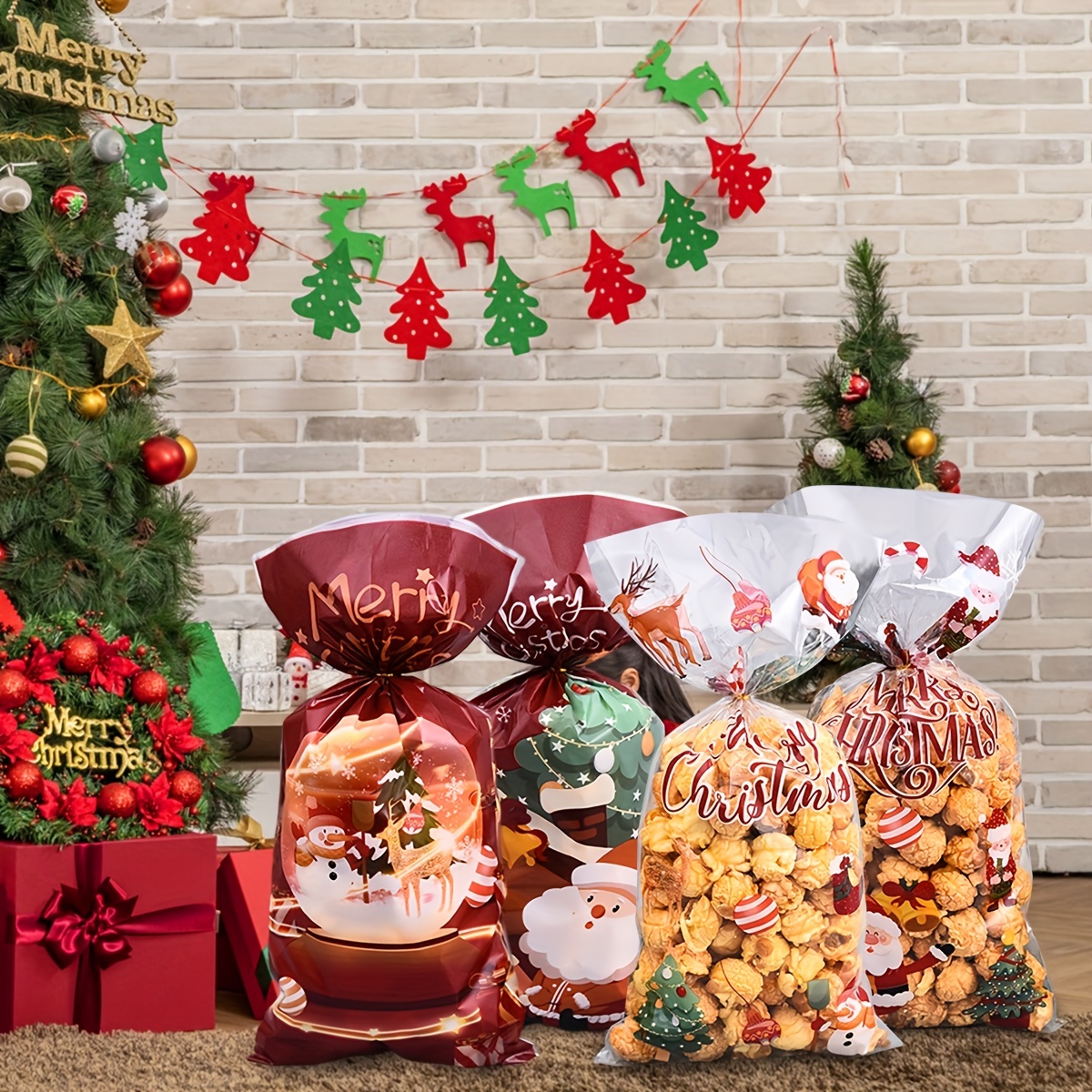 50 Uds. Bolsas Regalo Decoraciones Navideñas Bolsas - Temu