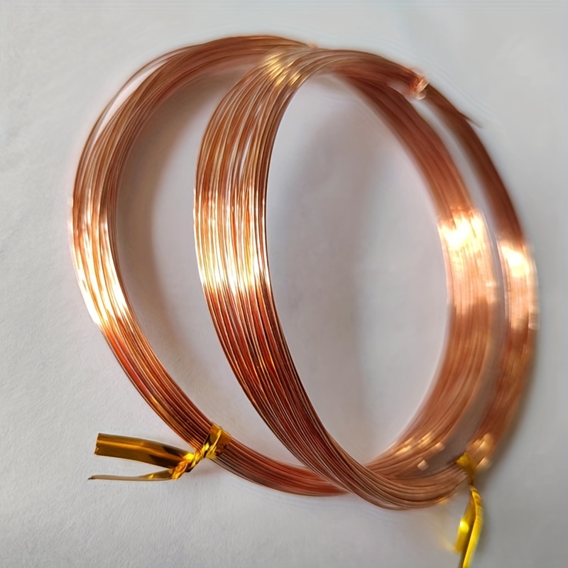 Alambre de manualidades para la fabricación de joyas, 3 rollos de alambre  de cobre calibre 24, resistente al deslustre, alambre de abalorios de