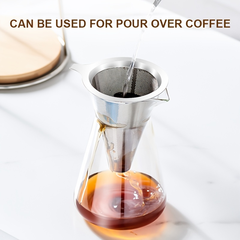 Smooth Cold Brew Coffee and Tea Maker, Dripper Iced Coffee Brewer Maker, Stainless Steel Filter, Borosilicate Glass Carafe 600ml, Size: 45x15cm, Clear