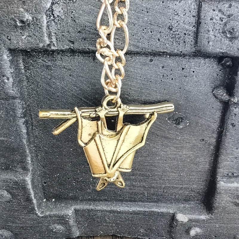 Women&men's Hip-hop Fashionable Creative Vintage Upside Down Bat Shaped  Stainless Steel Viking Pendant Necklace - Temu