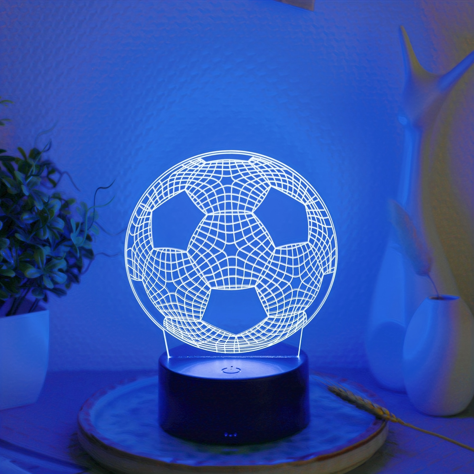 19€ sur Football Lampe LED 3D Illuminated Bureau optique Veilleuse avec 7  couleurs_onaeatza258 - Veilleuses - Achat & prix