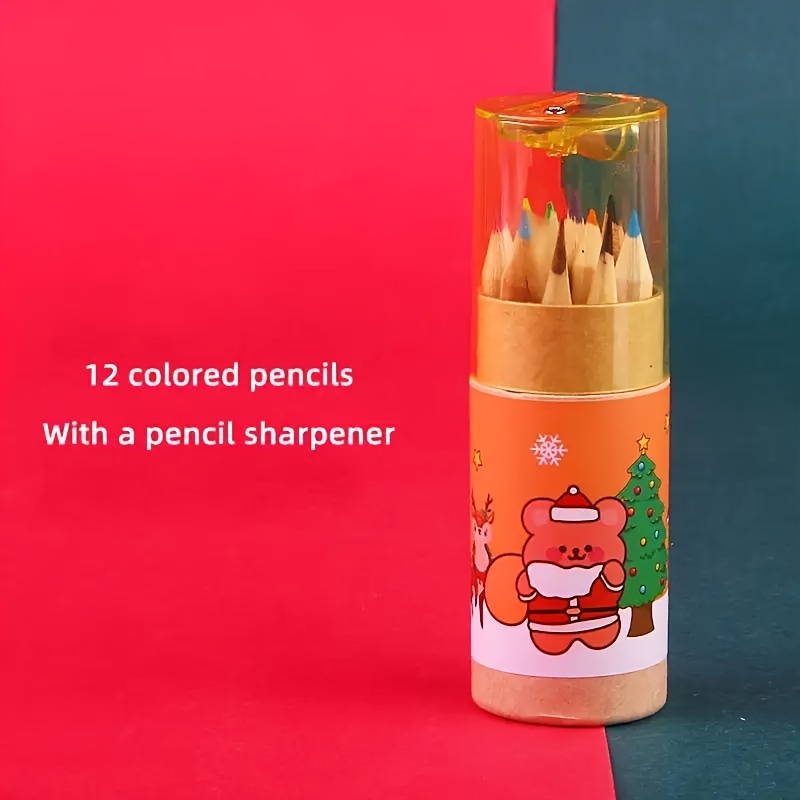Christmas Colored Pencils with Sharpener School Supplies - Brilliant Promos  - Be Brilliant!