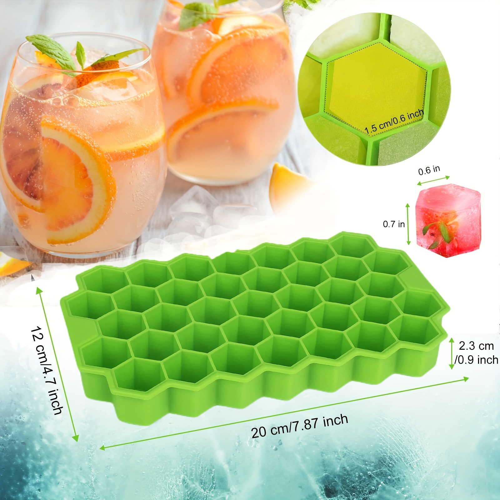 Ice Cube Trays with Lids 3 Pack,Silicone Ice Trays for Freezer