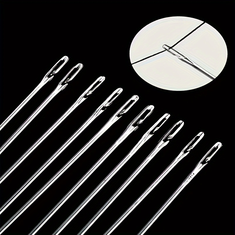 30pcs Black Hand Sewing Needles Set In Circular Needle Storage