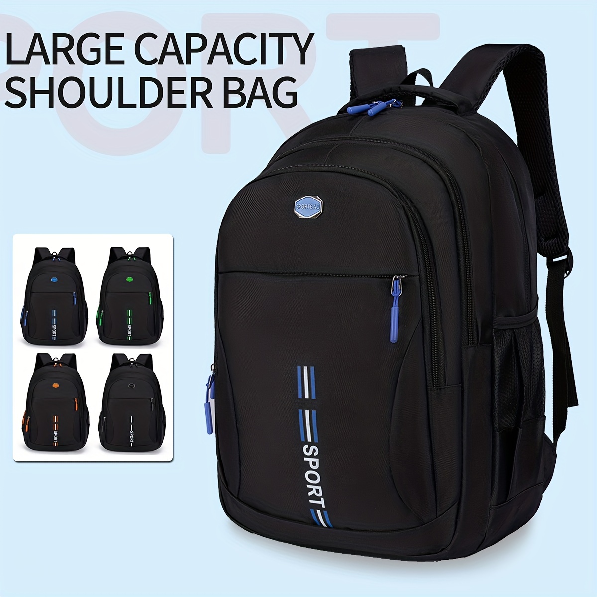 casual backpack large capacity travel computer backpack student schoolbag