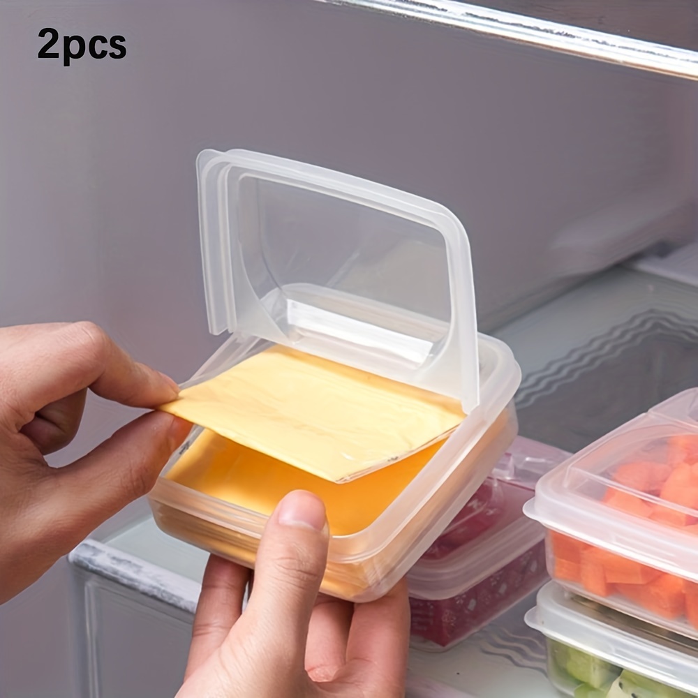 2 Stück, Aufbewahrungsbox Für Lebensmittel, Käse-Aufbewahrungsbox,  Aufbewahrungsbox Für Käsescheiben Mit Deckel, Frischhalte-Organizer