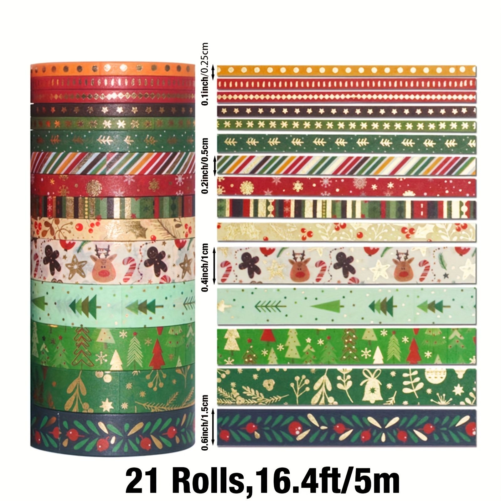 Merry Christmas Washi Tape Gold Foil Washi Tape Set - Temu