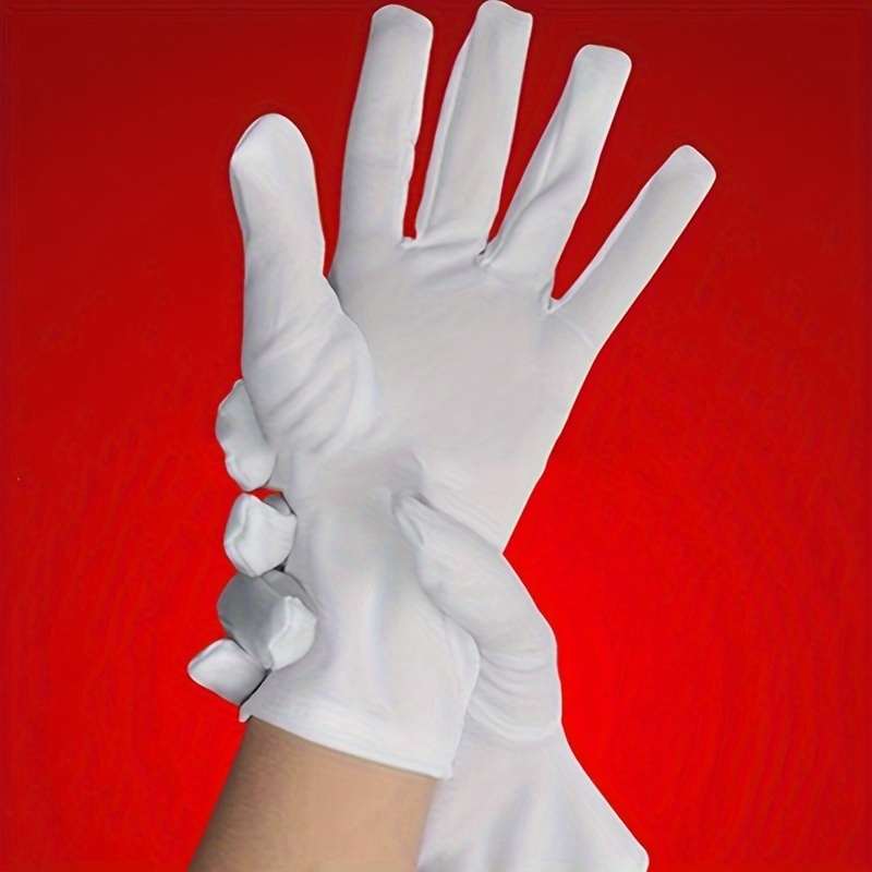 

1pair White Gloves For Various Occasions, Costume Gloves, Comfortable And Breathable Gloves
