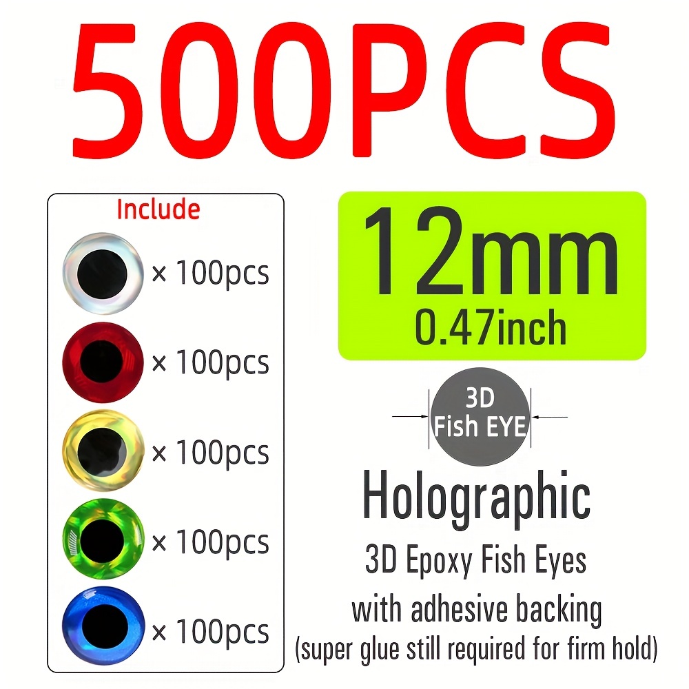 Cheap Color Fishing Fly Tying Material Nice-Designed 4mm/5mm/6mm/8mm/10mm/12mm  Fish Eye Fishing Beads