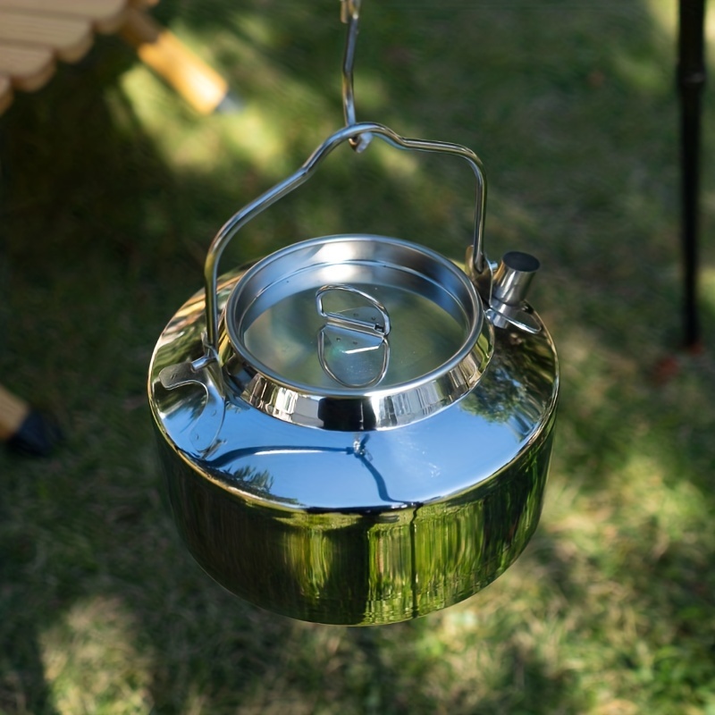 Lightweight Aluminum Alloy Camping Kettle - Portable Teapot With Silicon  Handle For Outdoor Hiking & Tea/coffee - Temu