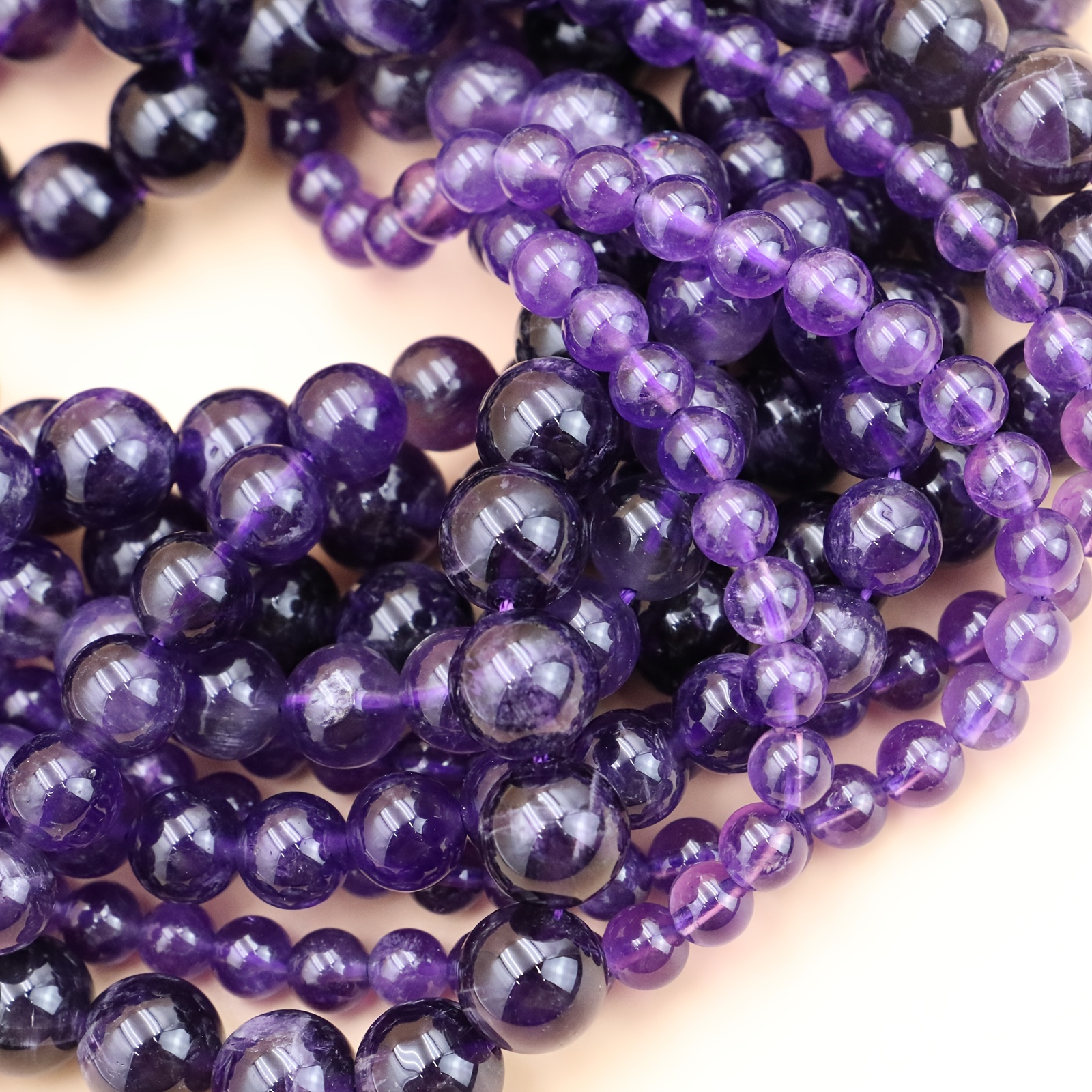 Natural High Round Amethyst Loose Beads