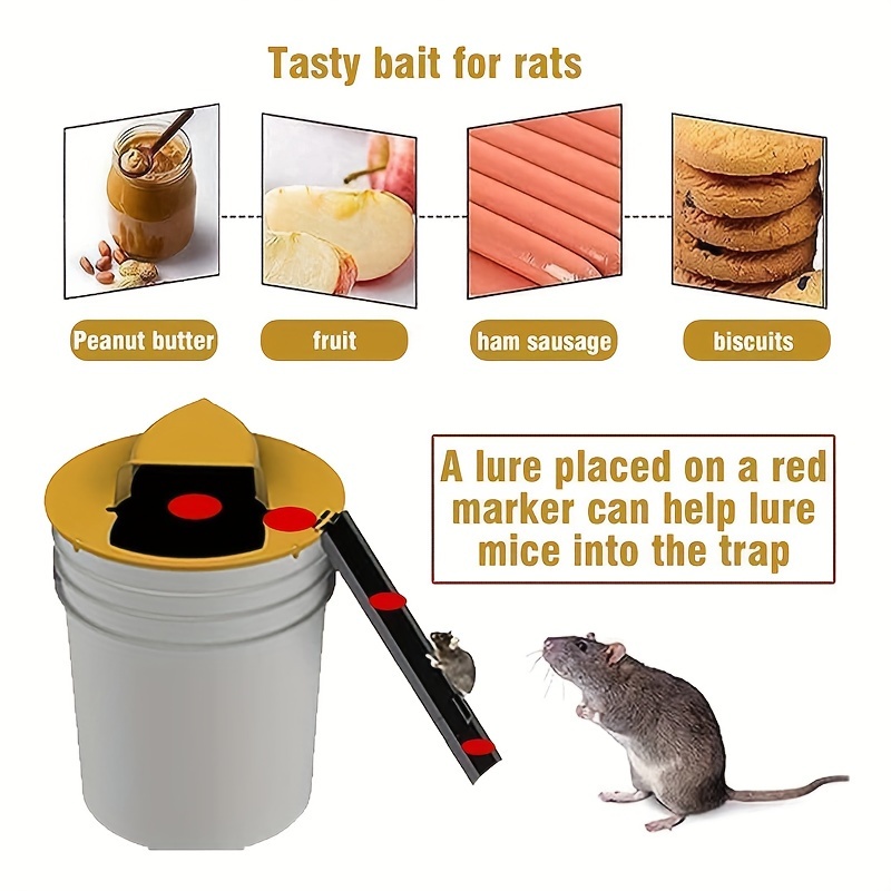 Piège à souris, piège à rats antiparasitaires et seau rotatif à