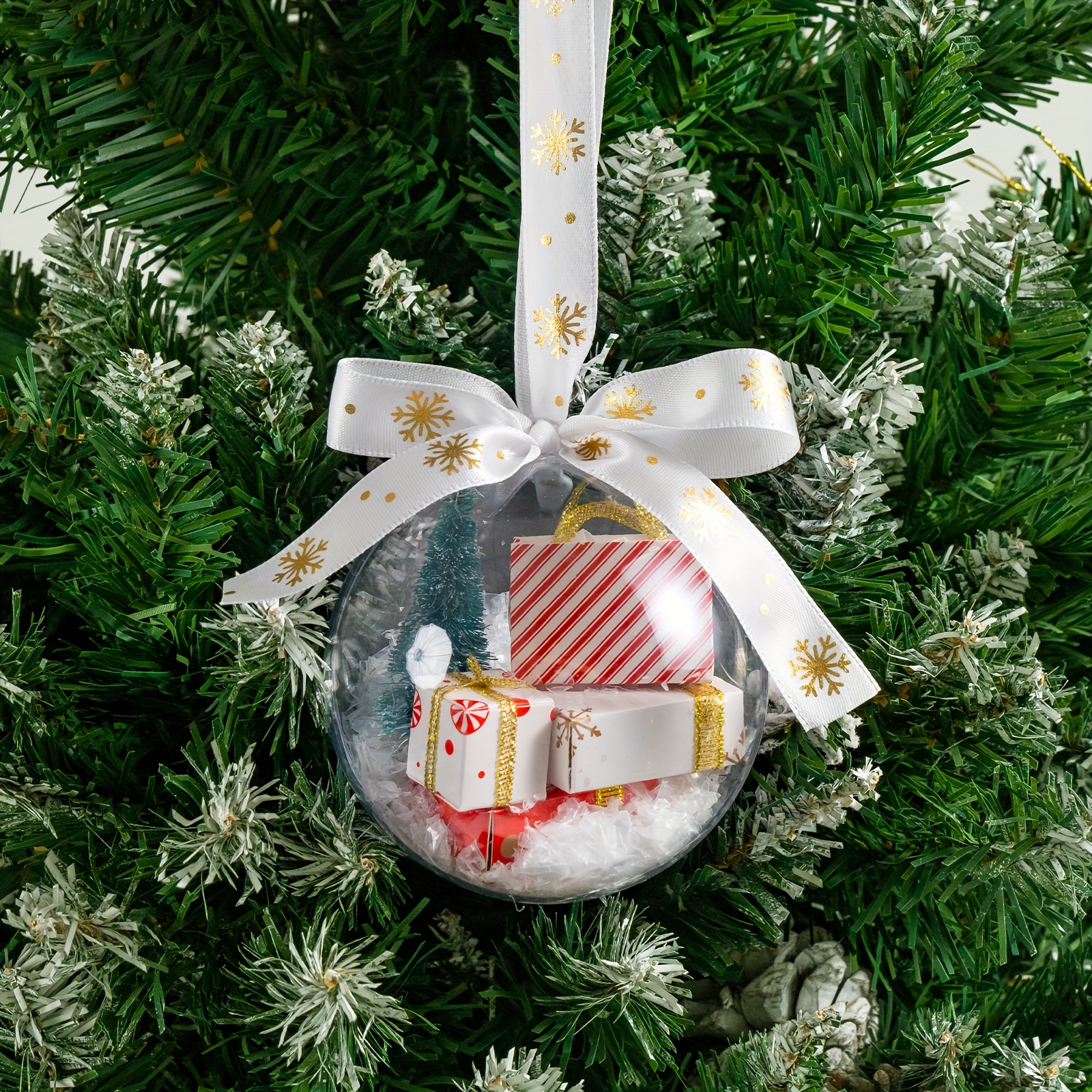 Mini Christmas Ornaments Handwork Gift Box Xmas Tree - Temu
