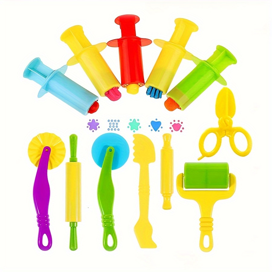 Kiddy Dough Tool Kit for Kids - Party Pack w/ Animal Shapes - Includes 24  Colorful Cutters, Molds, Rollers & Play Accessories for Air Dry Clay & Dough