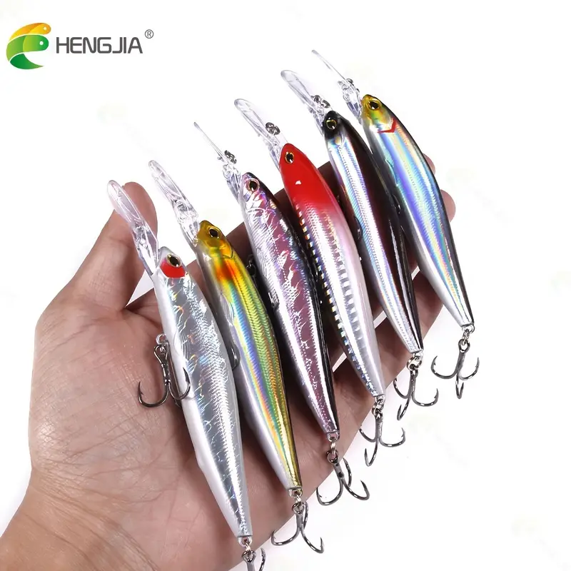 6pcs Deep Diving Minnow Fishing Lures - Long Casting Swimbait For