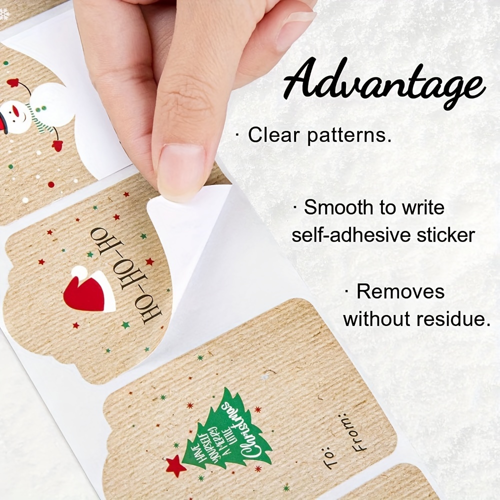 Christmas Gift Tags Stickers Self Adhesive Christmas Name - Temu