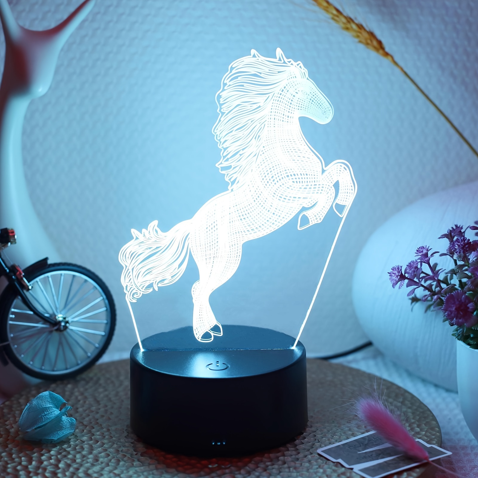 Tv Led Iluminación Fondo Lámpara Caballo En Funcionamiento - Temu