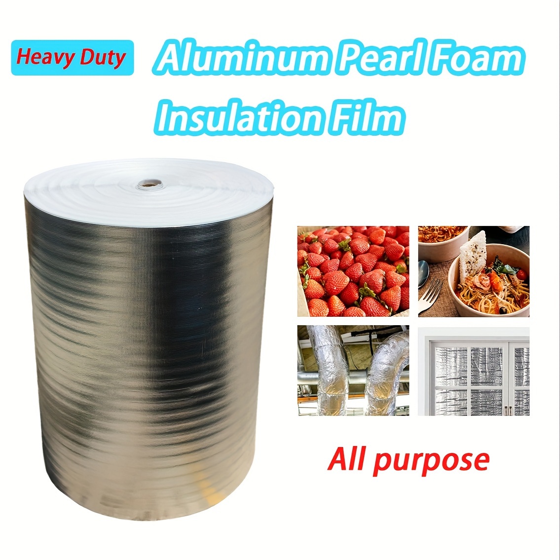 Reflective Aluminum Foil Foam Insulation,Roof Insulation Wool Sun  Protection Color Steel Tile Roof Thermal Insulation Film Waterproof  Self-Adhesive