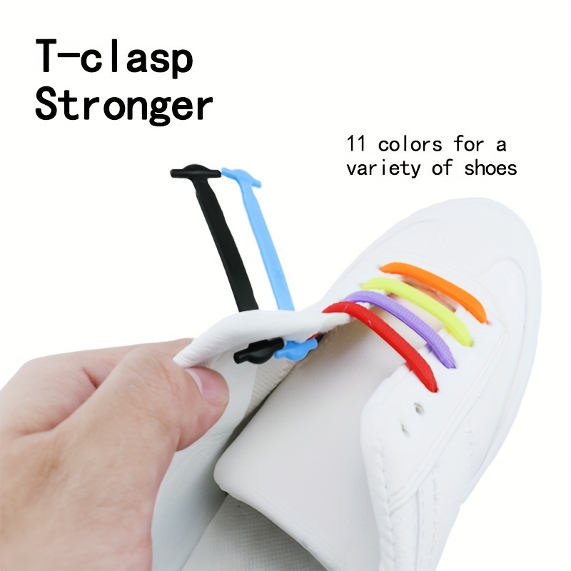 16pcs Silicone No Tie Shoe Laces, Creative Lazy Shoelaces