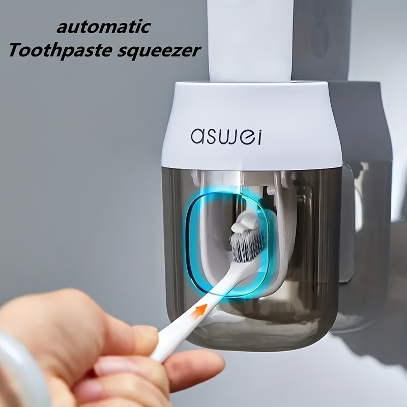 Dispensador de pasta de dientes, exprimidor eléctrico automático de pasta  de dientes con sensor montado en la pared para baño y baño