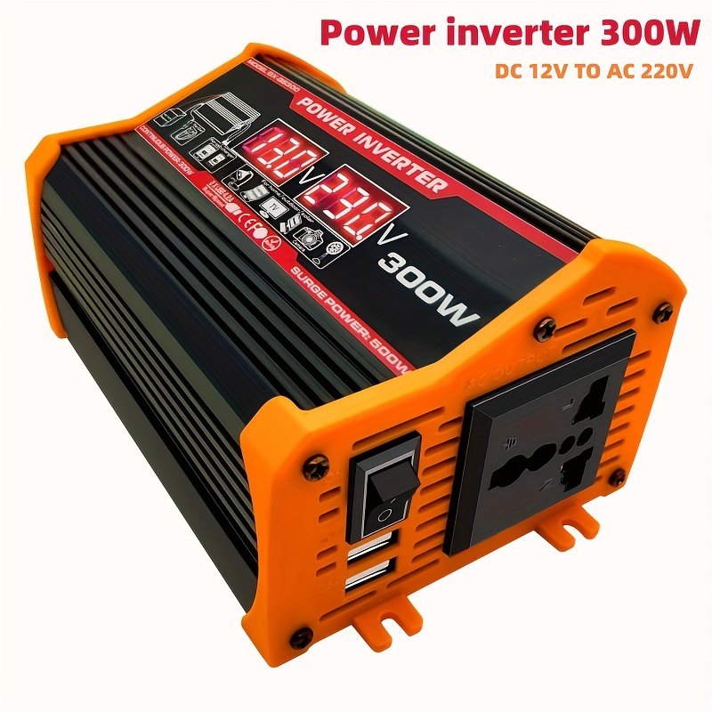 500w Power Inverter Dc12v To Ac110v With 5v 2 4a 3a 2 Usb - Temu Philippines